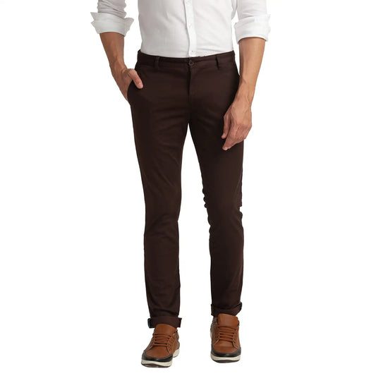 Men Slim Fit Light Fawn Chinos