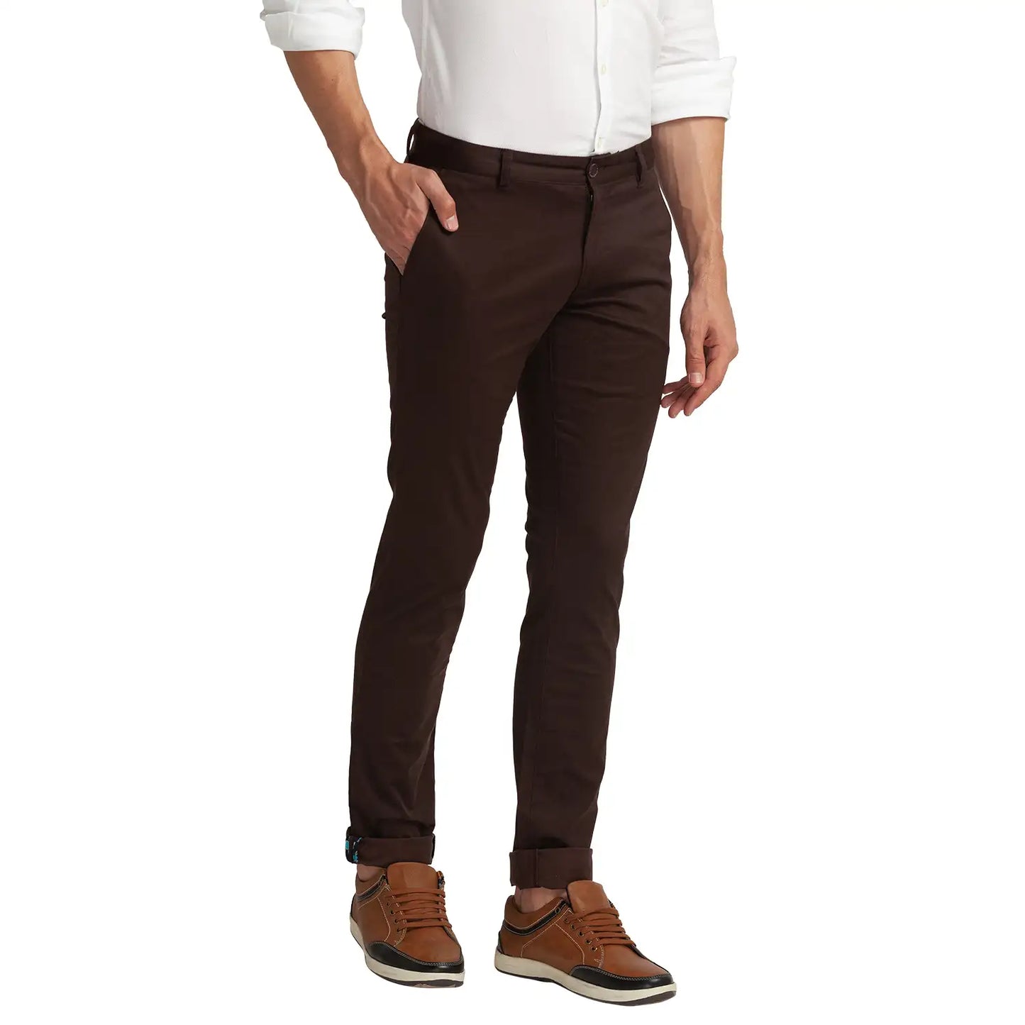 Men Slim Fit Light Fawn Chinos