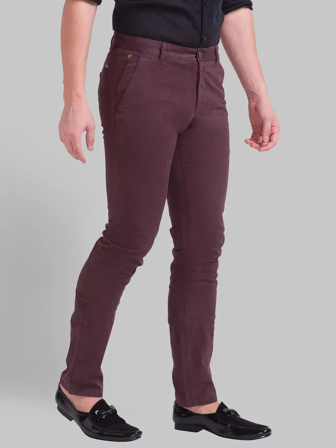 Men Tapered Fit Medium Grey Trouser