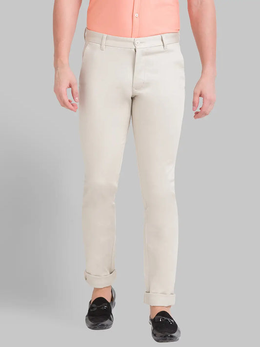 Men Tapered Fit Dark Grey Trouser