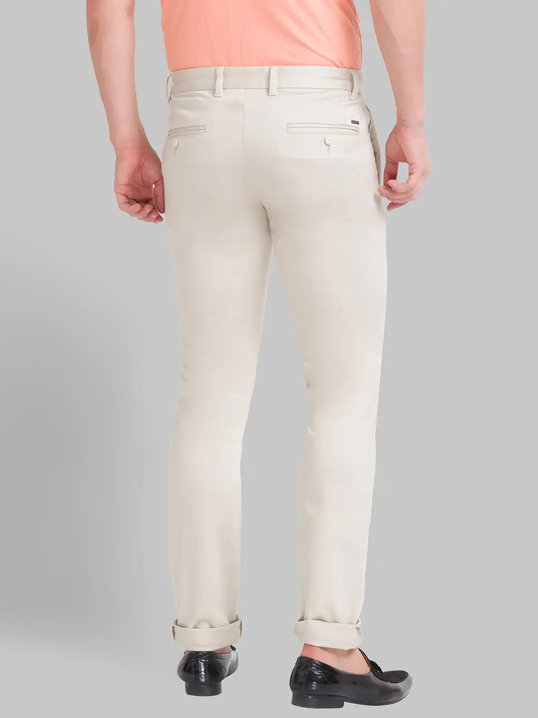 Men Tapered Fit Dark Grey Trouser