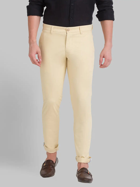 Men Tapered Fit Dark Grey Chinos