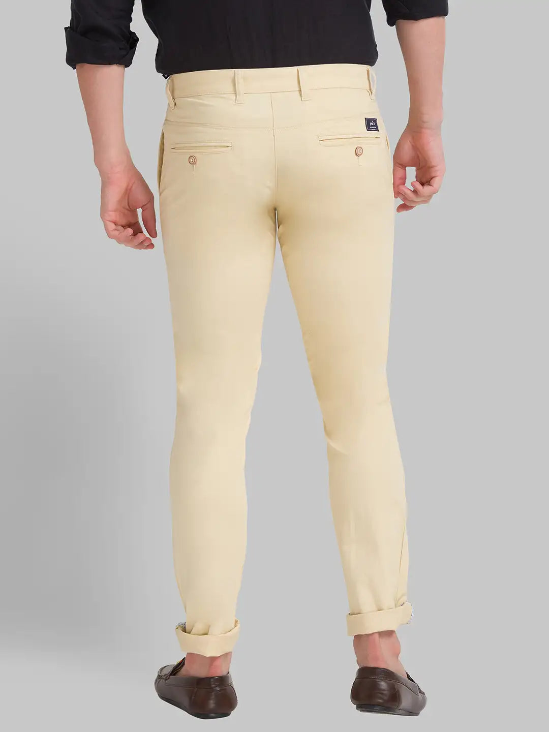 Men Tapered Fit Dark Grey Chinos