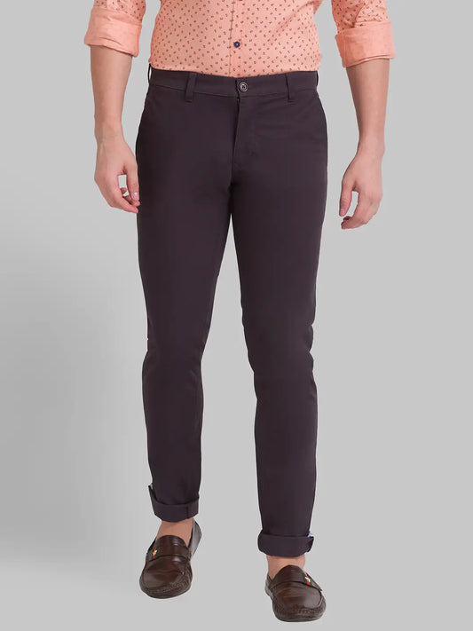 Men Tapered Fit Medium Khaki Chinos