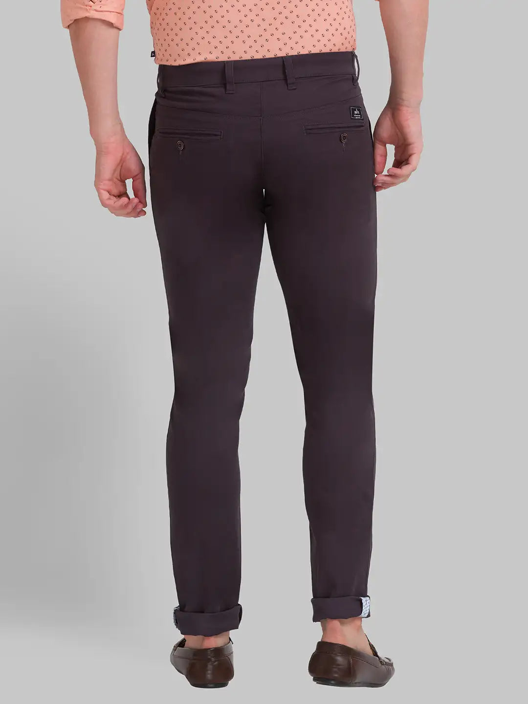 Men Tapered Fit Medium Khaki Chinos
