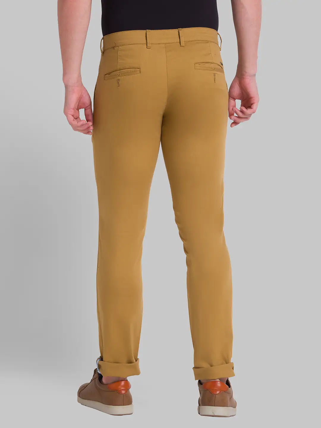 Men Slim Fit Dark Green Trouser