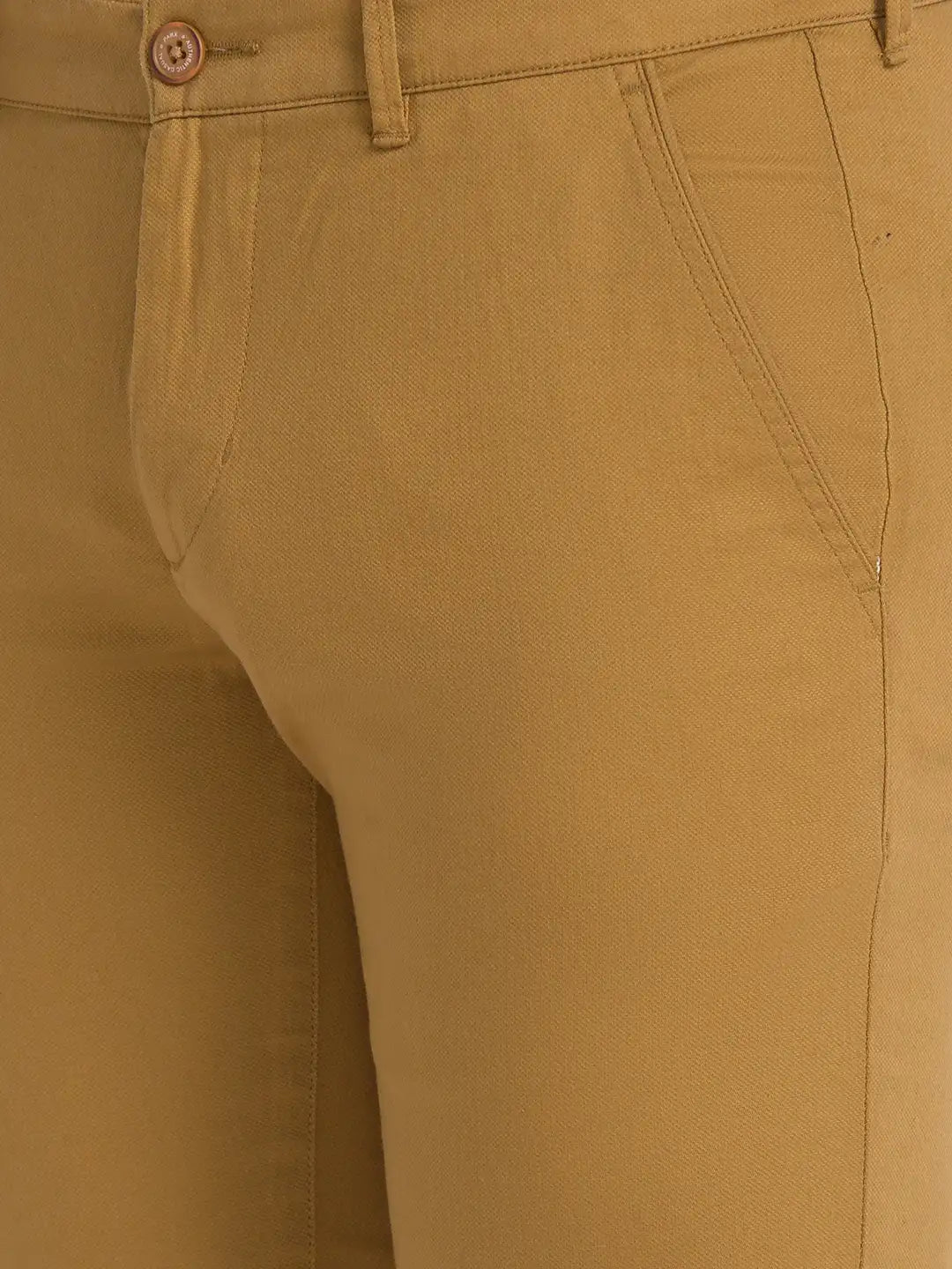 Men Slim Fit Dark Green Trouser