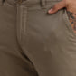 Men Low Rise Tapered Fit Grey Trouser