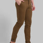 Men Slim Fit Medium Fawn Trouser