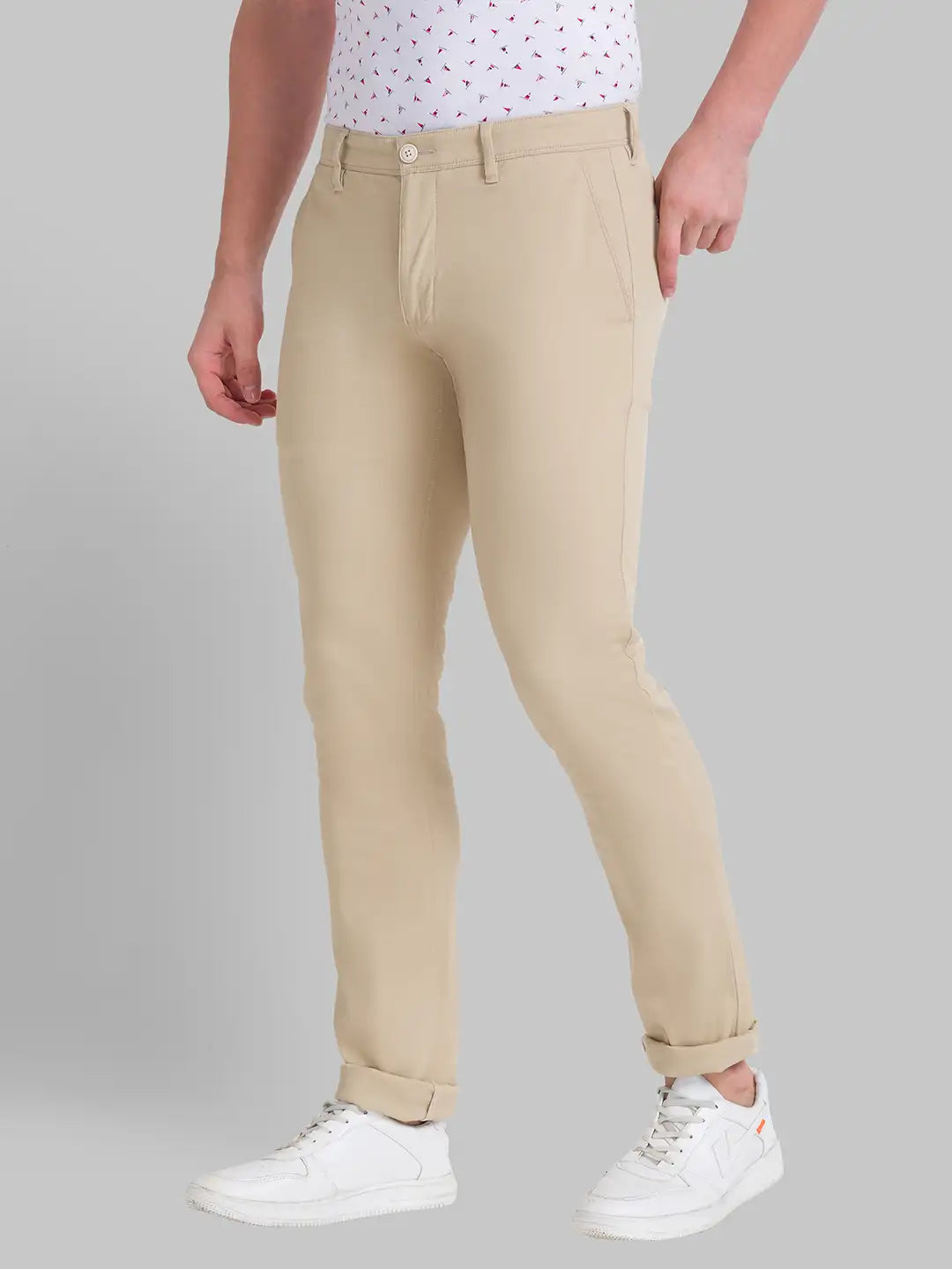 Men Slim Fit Dark Grey Trouser