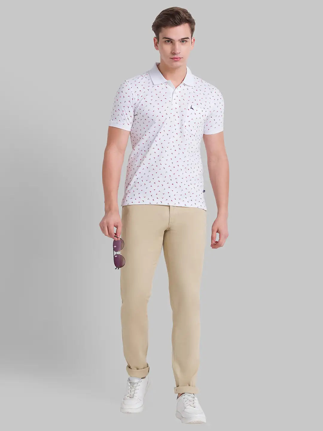 Men Slim Fit Dark Grey Trouser
