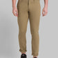 Men Slim Fit Dark Khaki Chinos