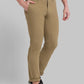 Men Slim Fit Dark Khaki Chinos