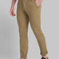 Men Slim Fit Dark Khaki Chinos