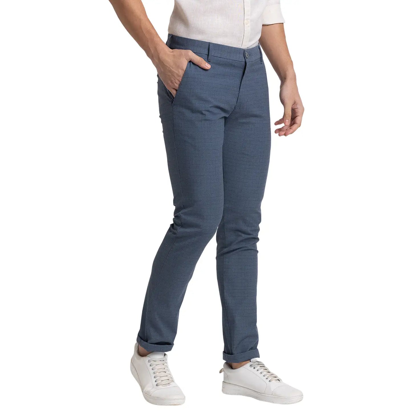 Men Regular Fit Blue Polo