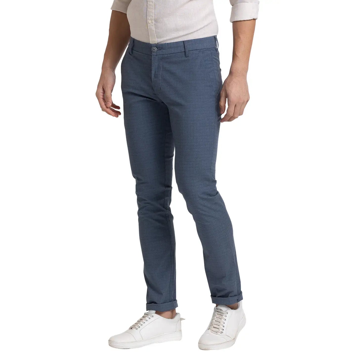 Men Regular Fit Blue Polo