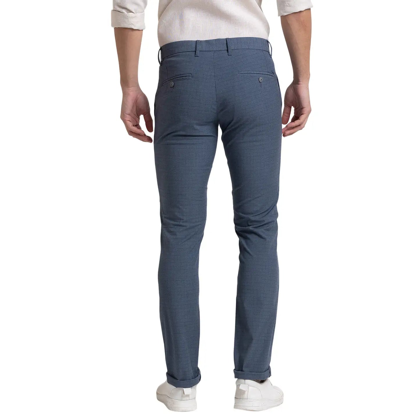 Men Regular Fit Blue Polo