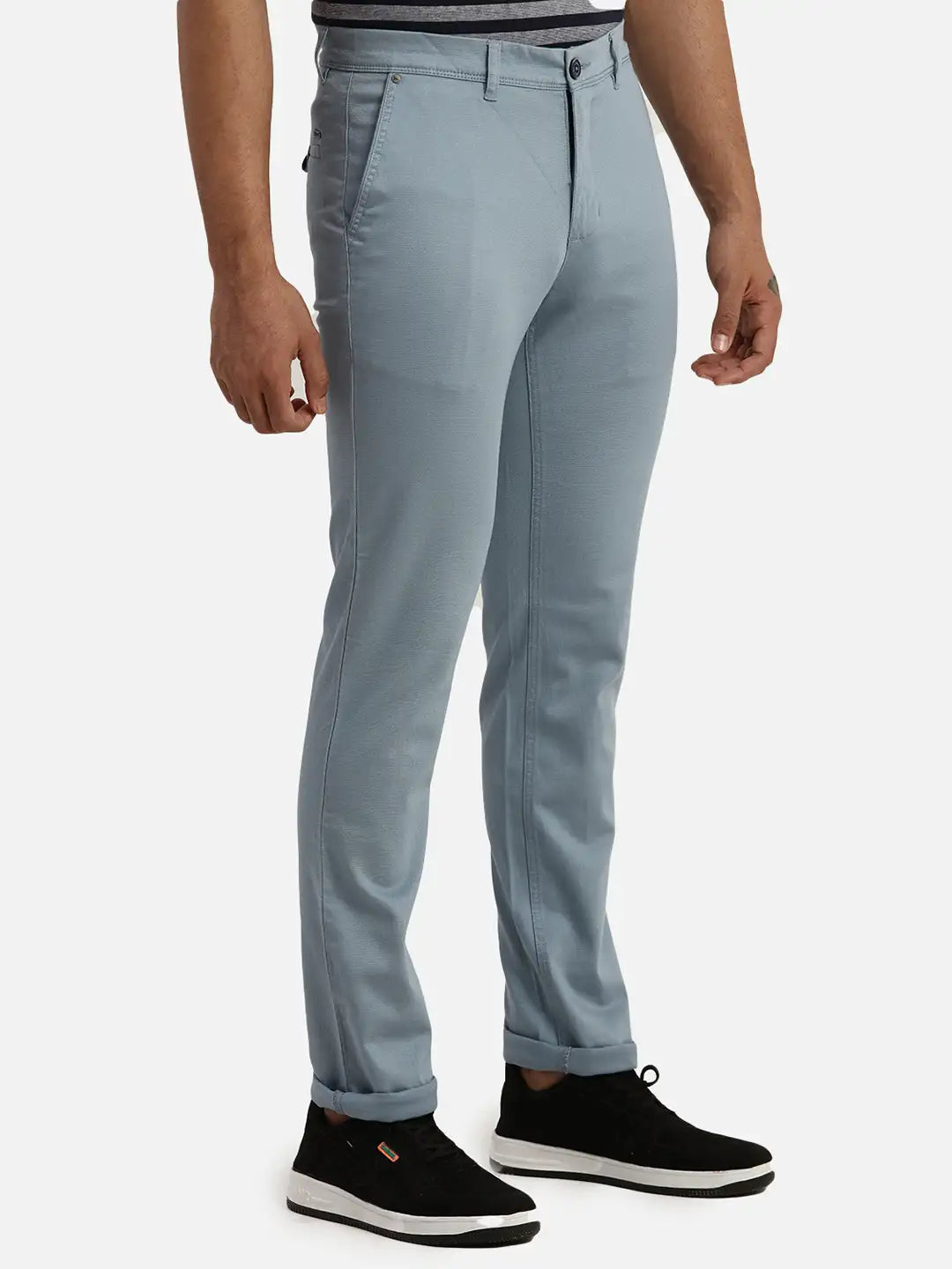 Men Low Rise Tapered Fit Brown Trouser