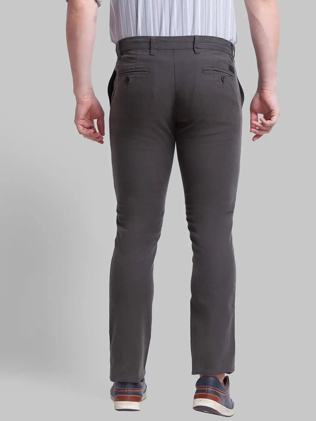 Men Tapered Fit Grey Chinos