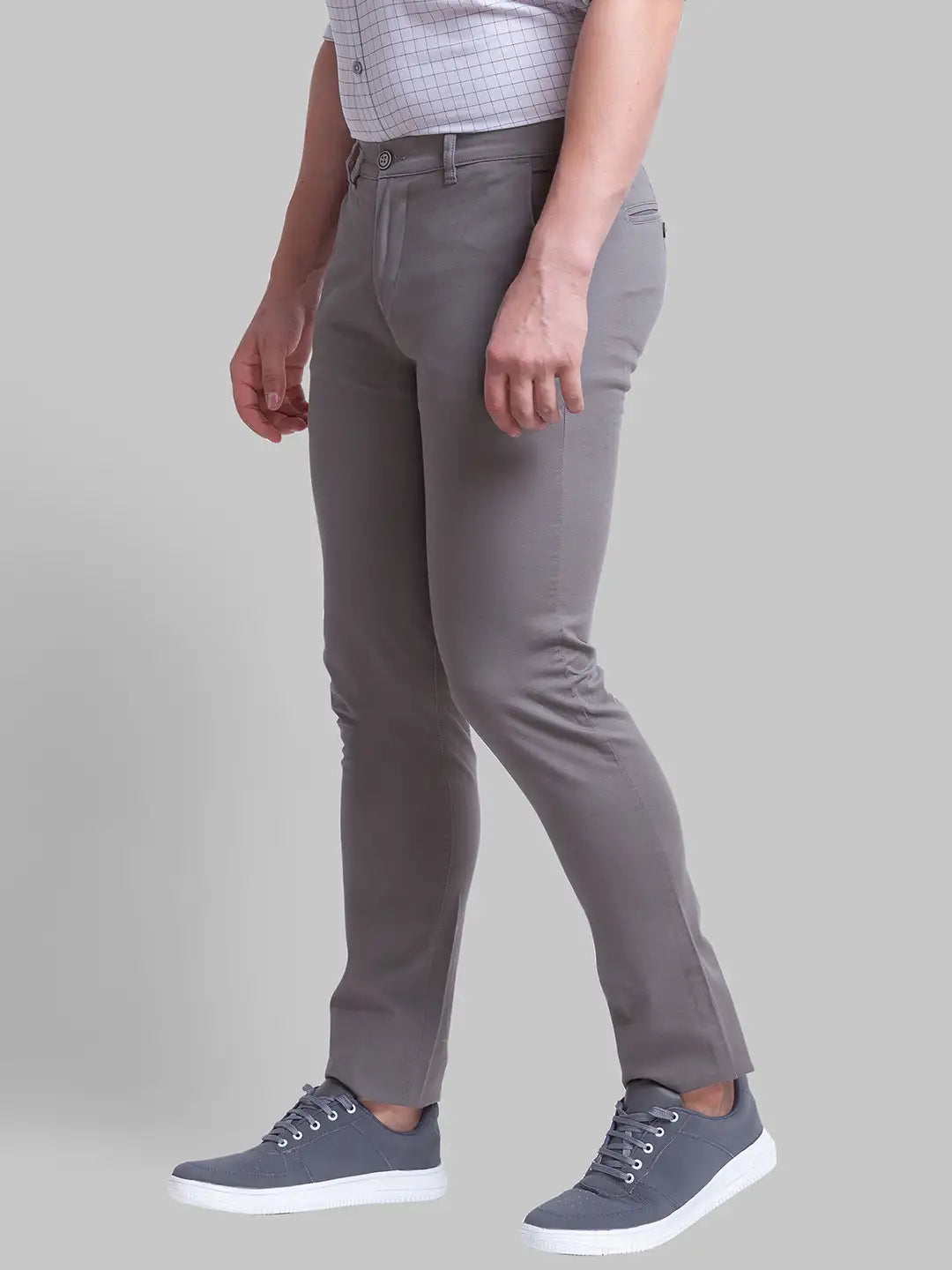 Men Tapered Fit Blue Trouser