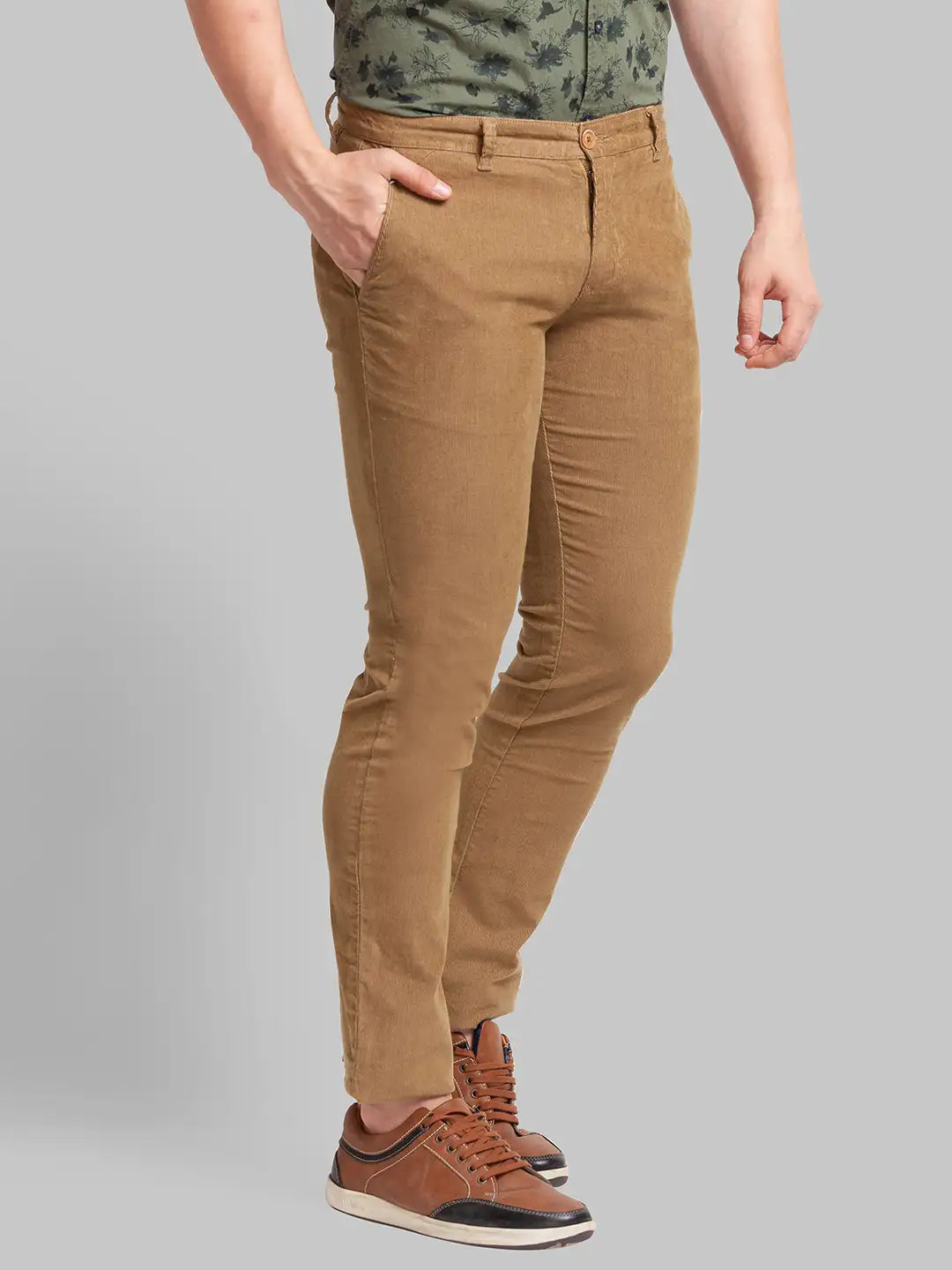 Men Tapered Fit Black Trouser