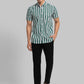 Men Tapered Fit Green Trouser