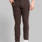 Men Tapered Fit Dark Brown Trouser
