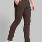 Men Tapered Fit Dark Brown Trouser