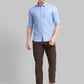 Men Tapered Fit Dark Brown Trouser
