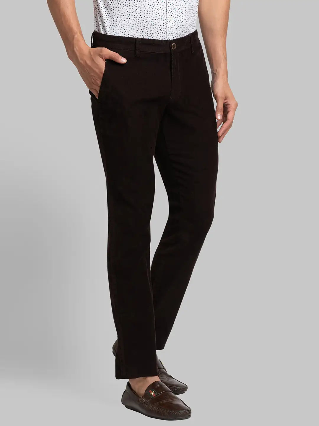 Men Tapered Fit Blue Trouser