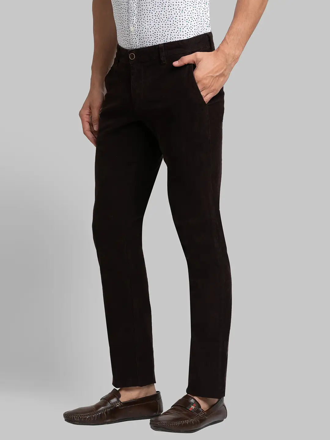 Men Tapered Fit Blue Trouser