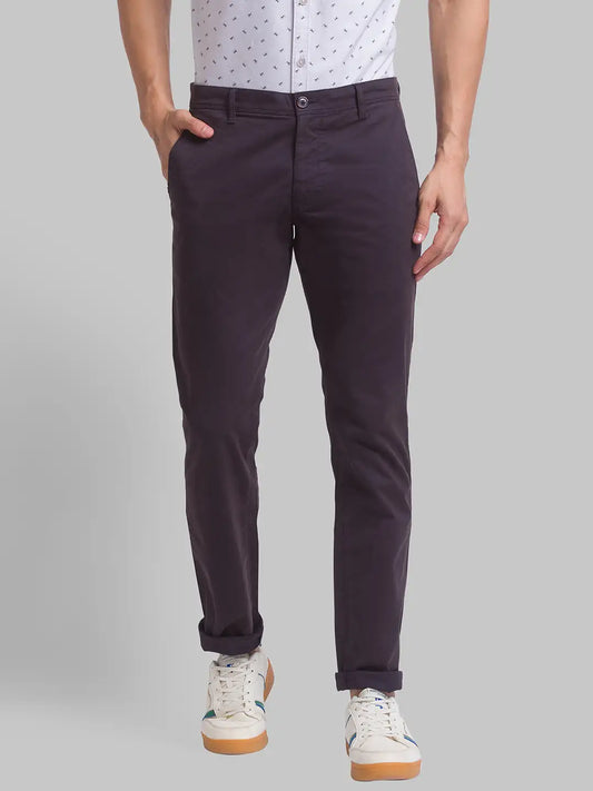 Men Tapered Fit Khaki Chinos