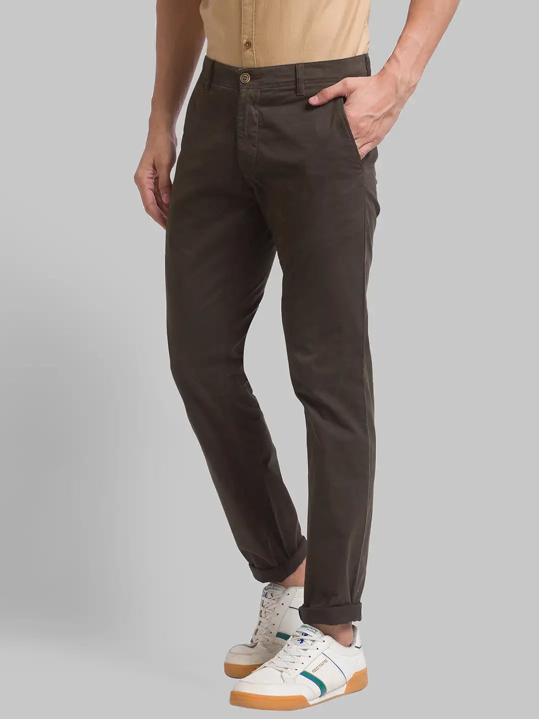 Men Tapered Fit Light Fawn Chinos