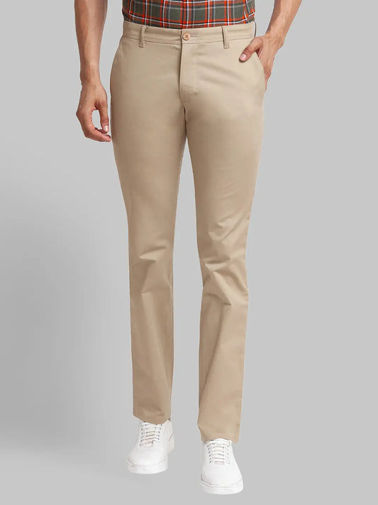 Men Tapered Fit Blue Chinos & Trouser
