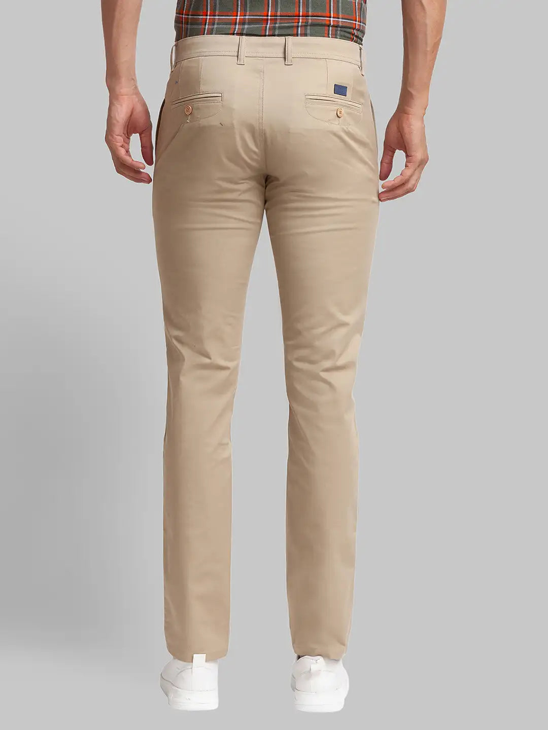 Men Tapered Fit Blue Chinos & Trouser