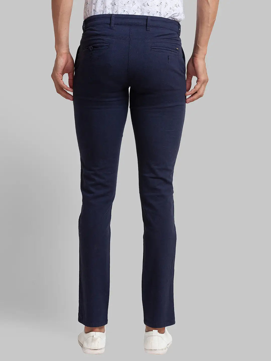 Men Tapered Fit Black Chinos & Trouser