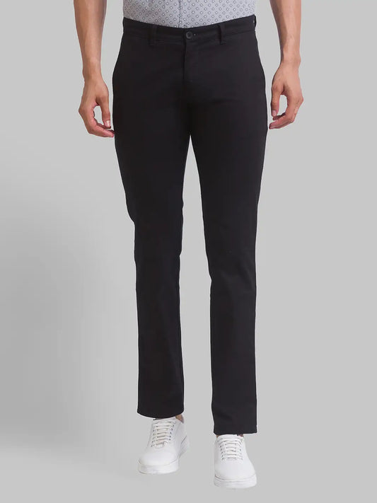 Men Tapered Fit Khaki Chinos & Trouser