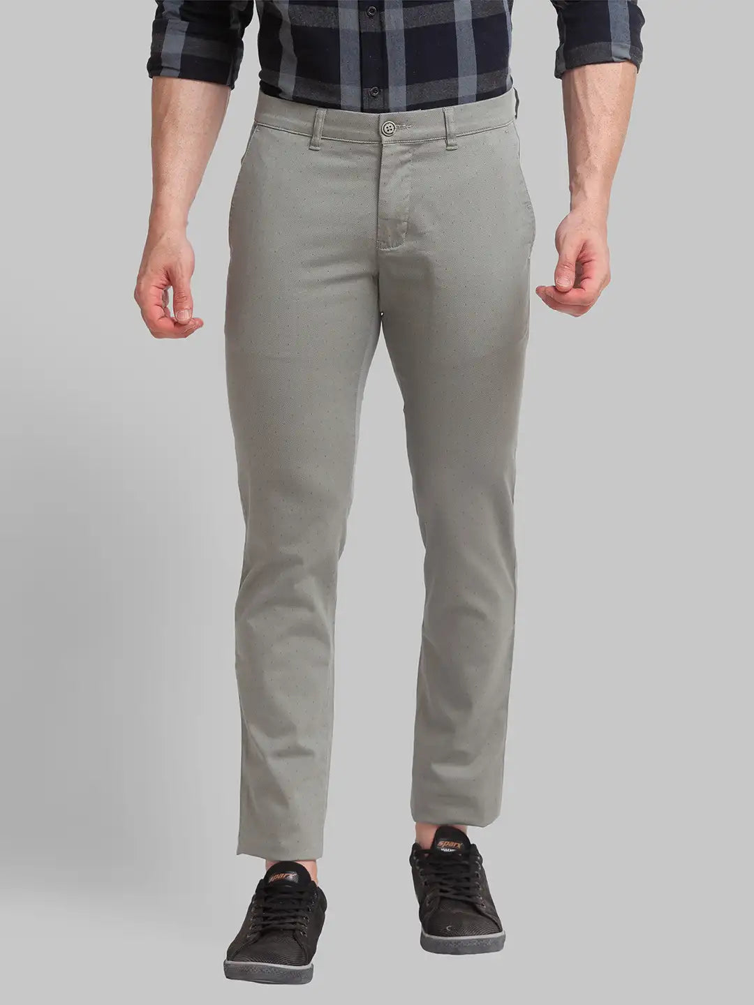 Men Tapered Fit Blue Trouser