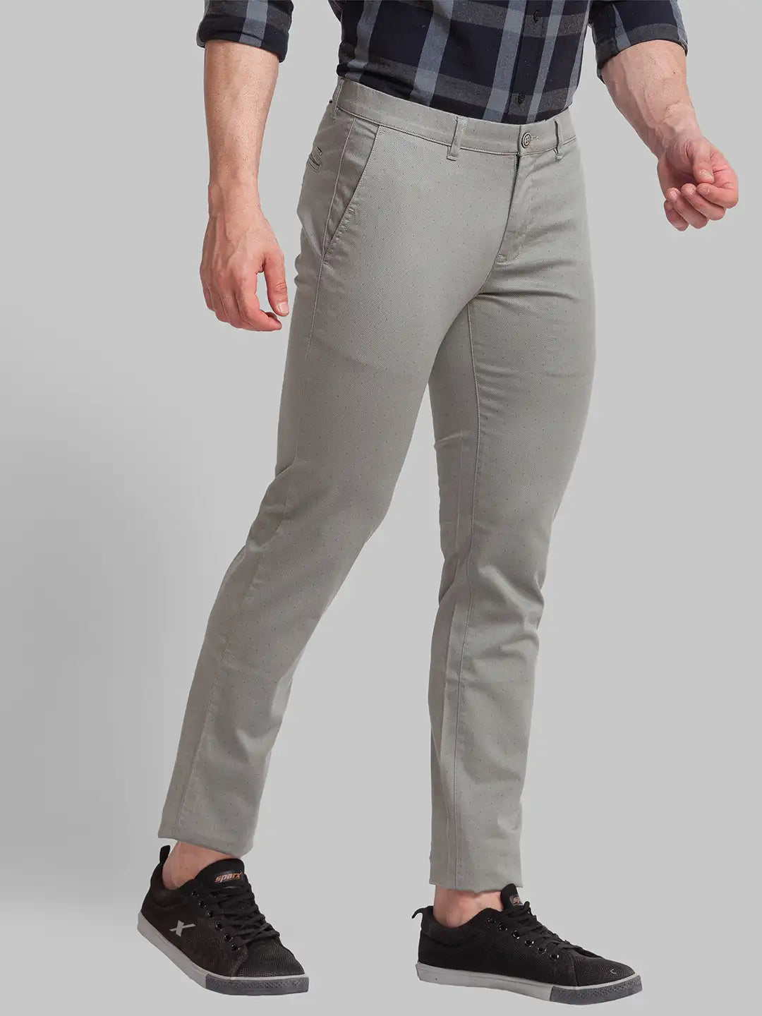 Men Tapered Fit Blue Trouser