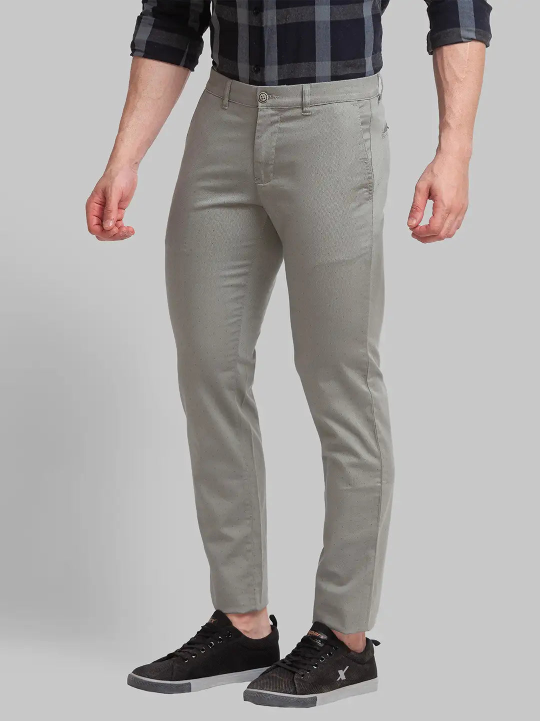 Men Tapered Fit Blue Trouser