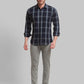 Men Tapered Fit Blue Trouser