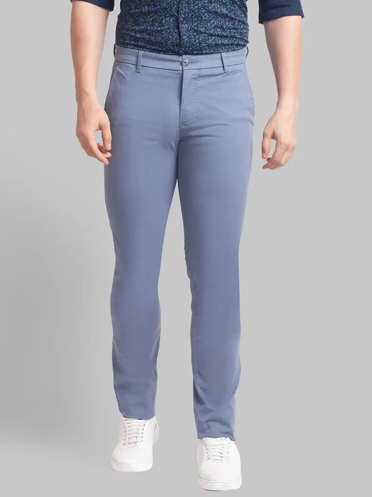 Men Tapered Fit Khaki Trouser
