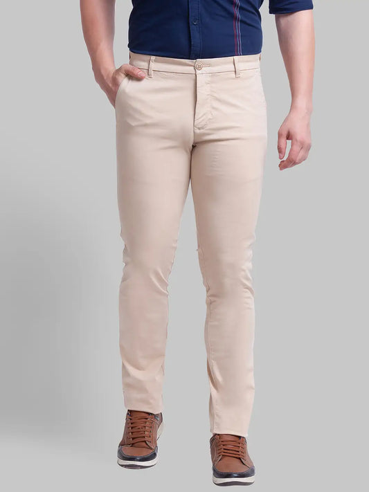 Men Tapered Fit Green Trouser