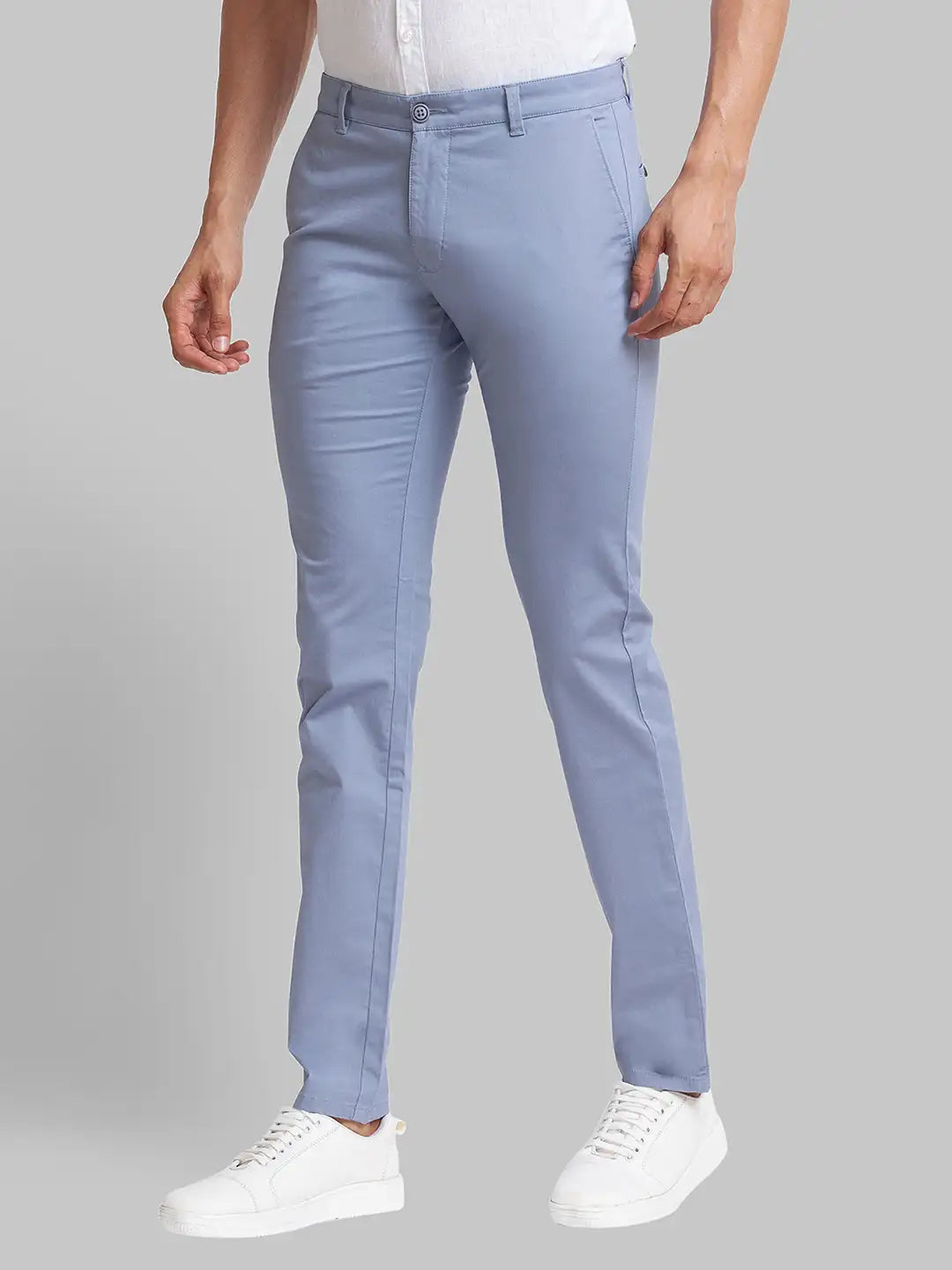 Men Tapered Fit Dark Blue Trouser