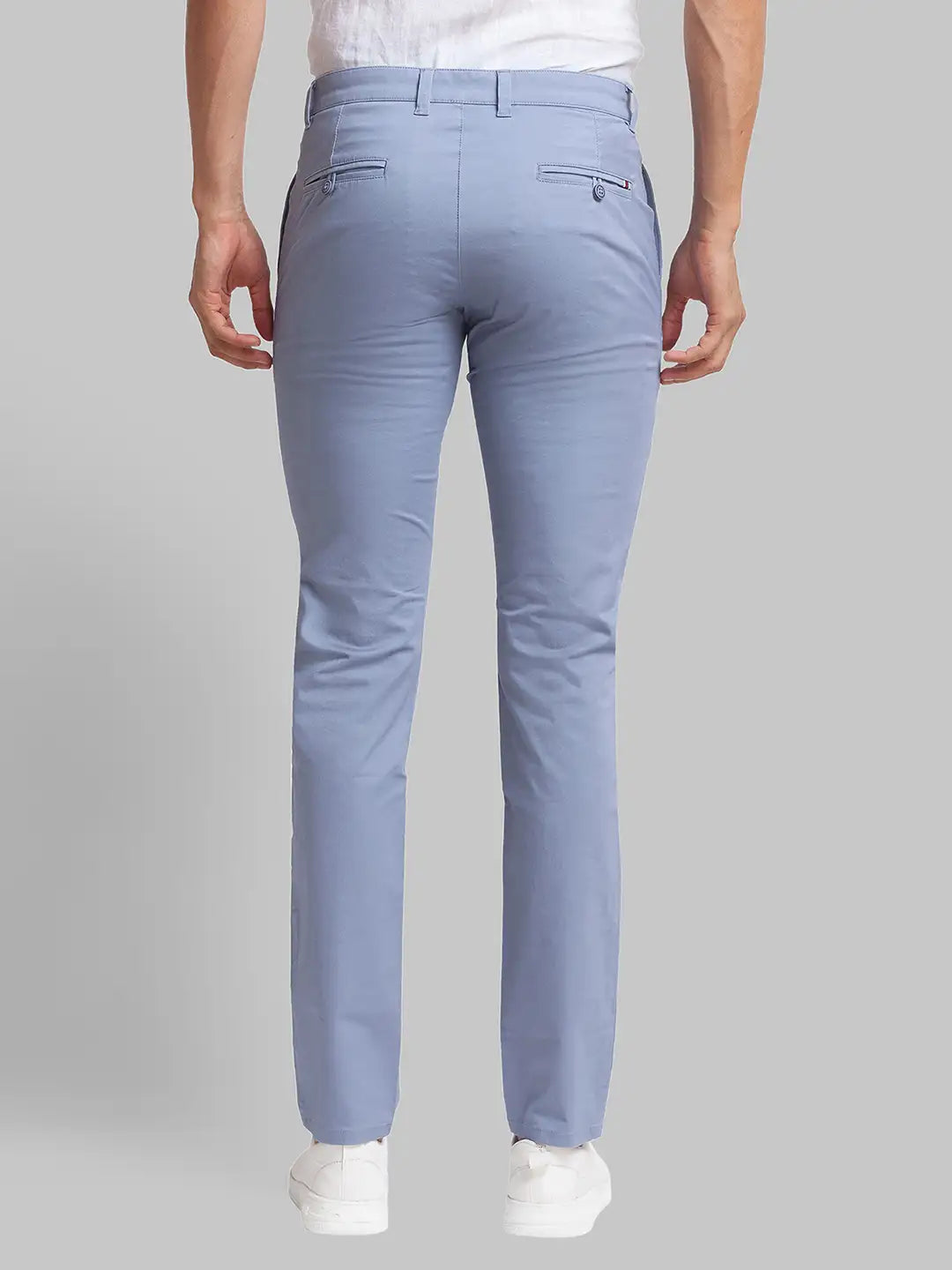 Men Tapered Fit Dark Blue Trouser