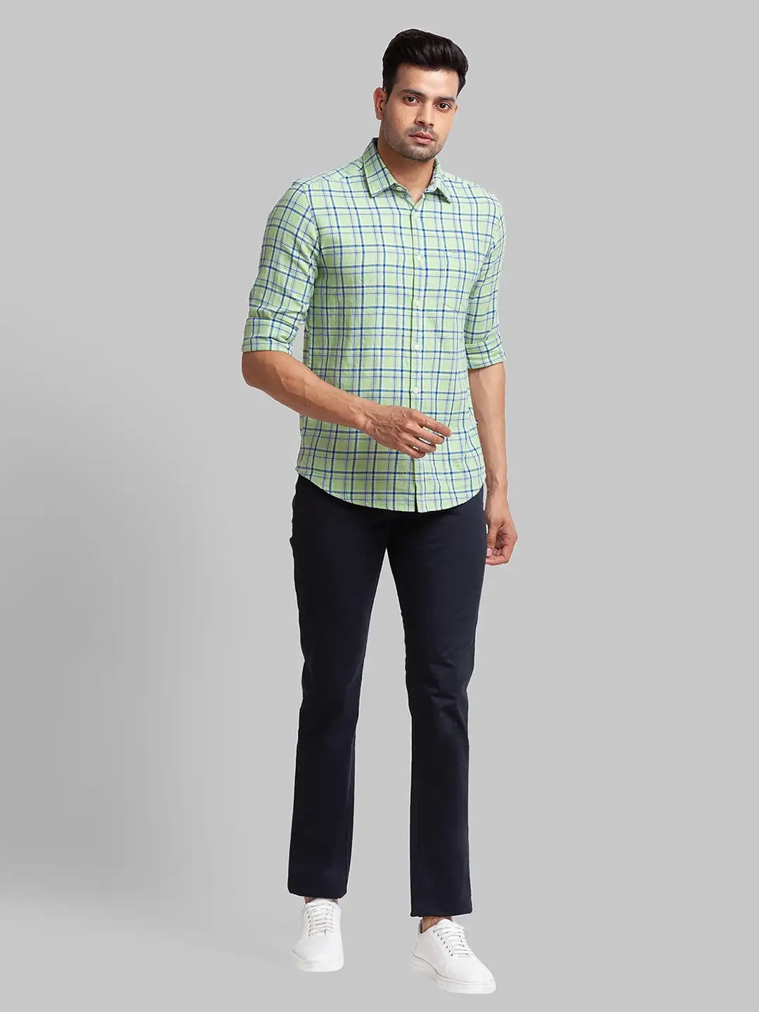 Men Tapered Fit Fawn Trouser