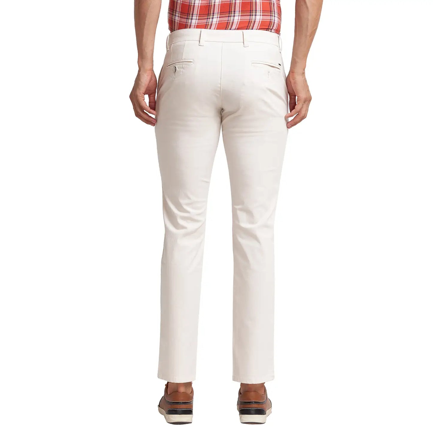 Men Tapered Fit Khaki Trouser