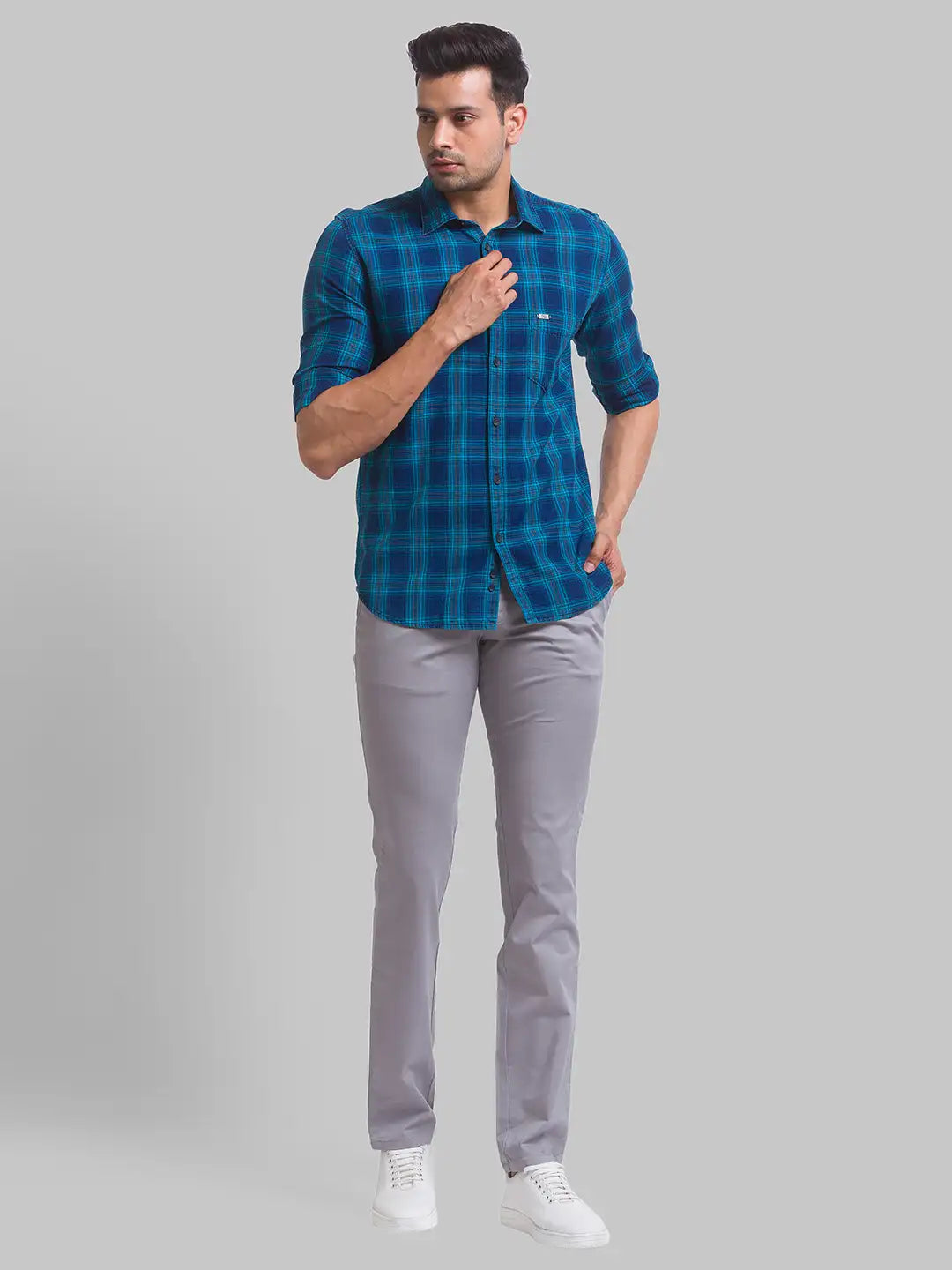 Men Tapered Fit Brown Chinos & Trouser