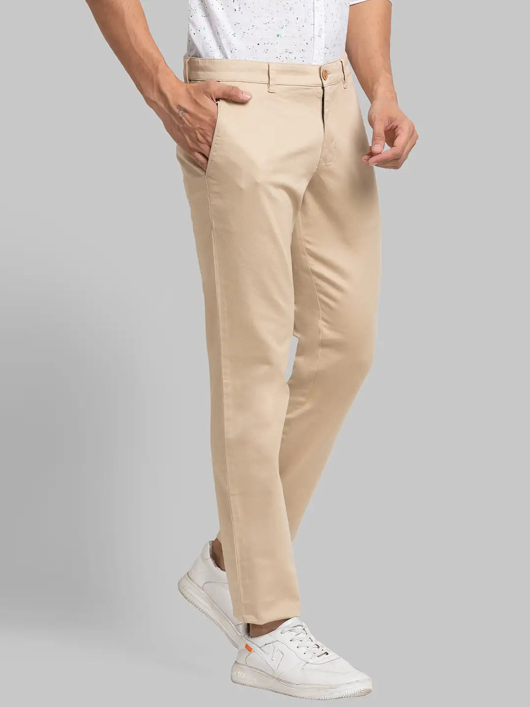 Men Tapered Fit Blue Trouser
