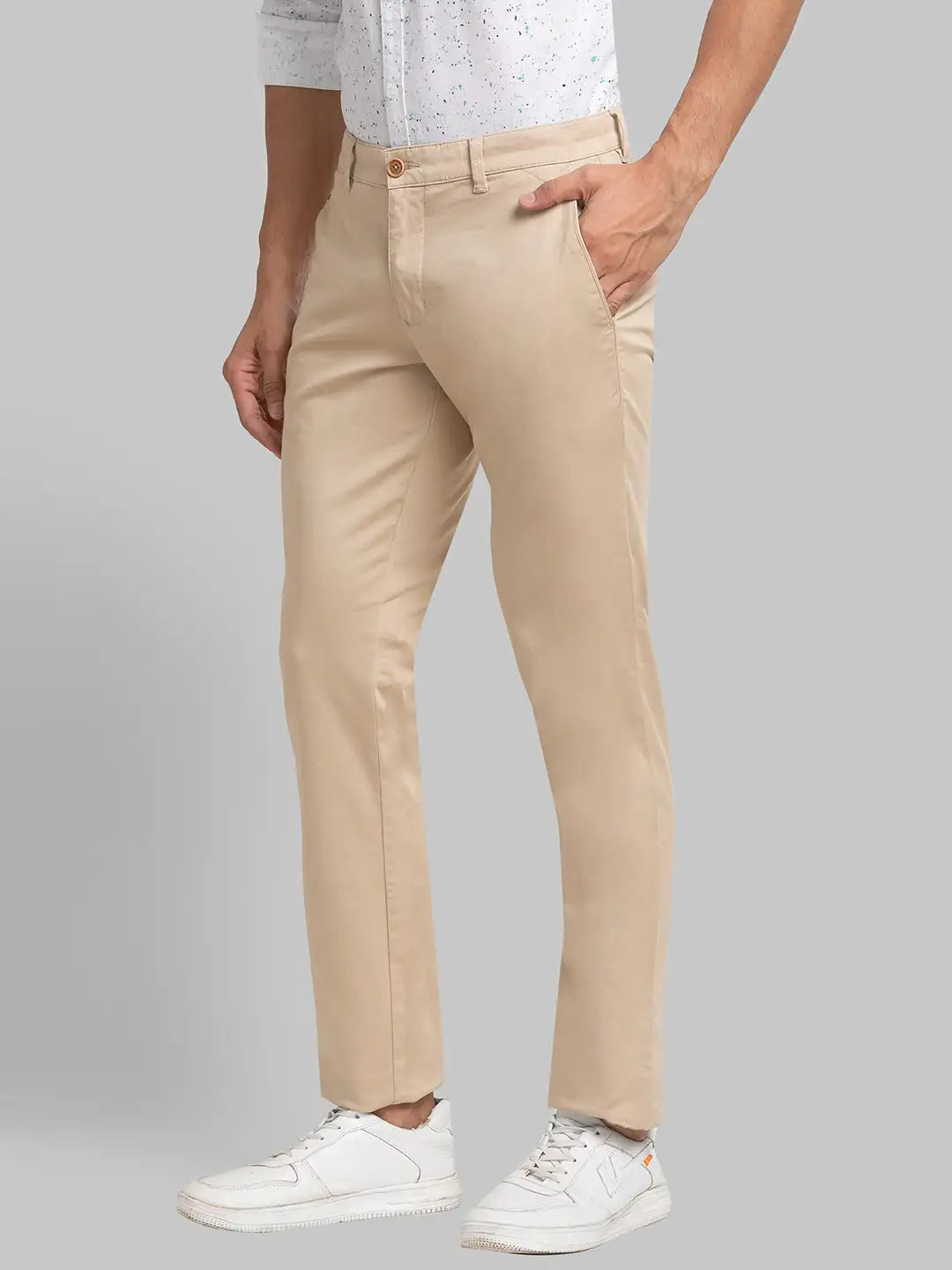Men Tapered Fit Blue Trouser